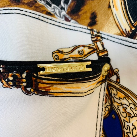 Luxe Slims Jegging XL 18-20 Collant Jean White Rope Chain Equestrian Print - Picture 8 of 14